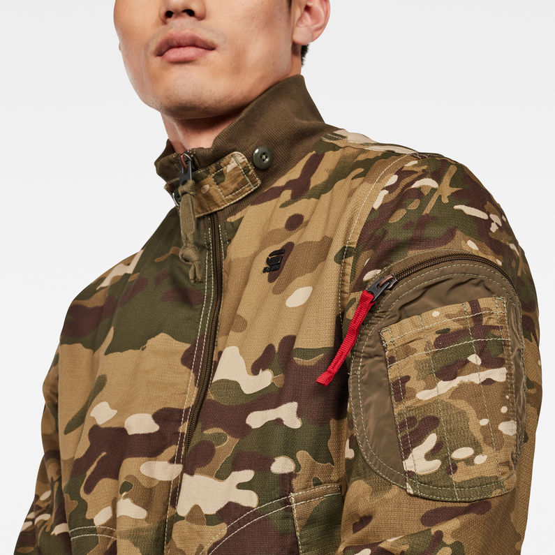 G-STAR® Bolt Zip Bomber Green detail shot