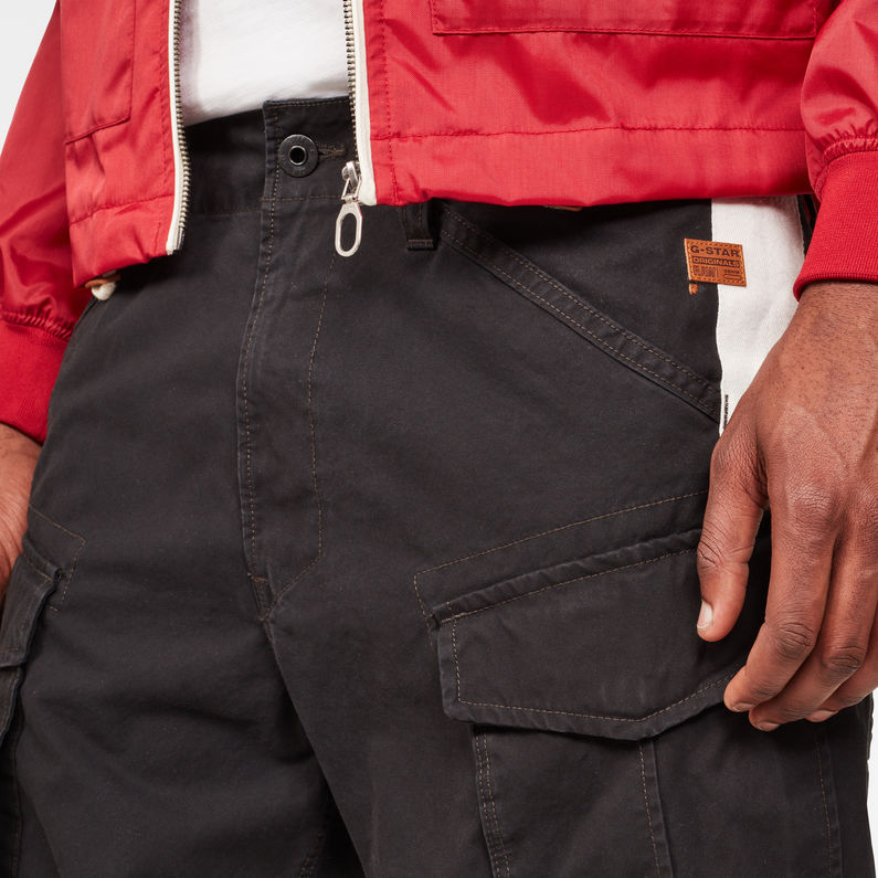 G-Star RAW® Rovic Moto Relaxed Short Schwarz detail shot