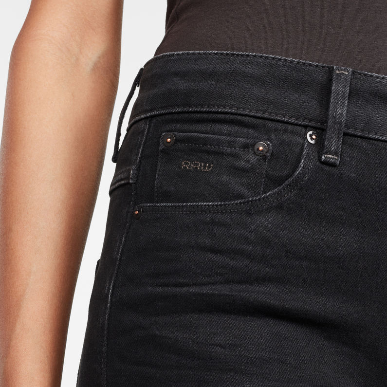 G-Star RAW® 3301 High Flare Jeans Black detail shot