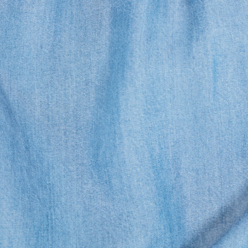 G-Star RAW® Rovic Maxi Shirt Dress Medium blue fabric shot