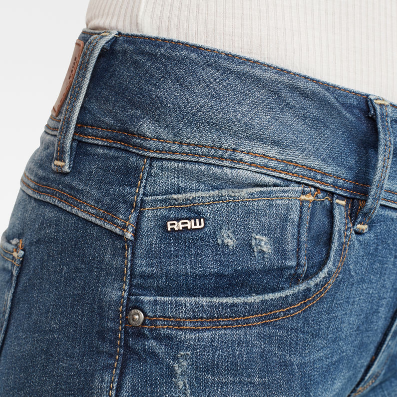 G-Star RAW® Lynn Mid Super Skinny Jeans Azul intermedio detail shot
