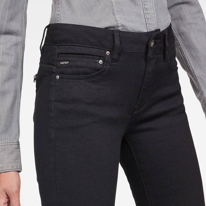 G-Star RAW® Midge Zip Mid Skinny Jeans ブラック