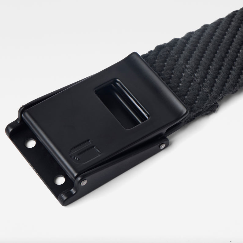 G-Star RAW® Xemy Webbing Riem Zwart detail shot buckle