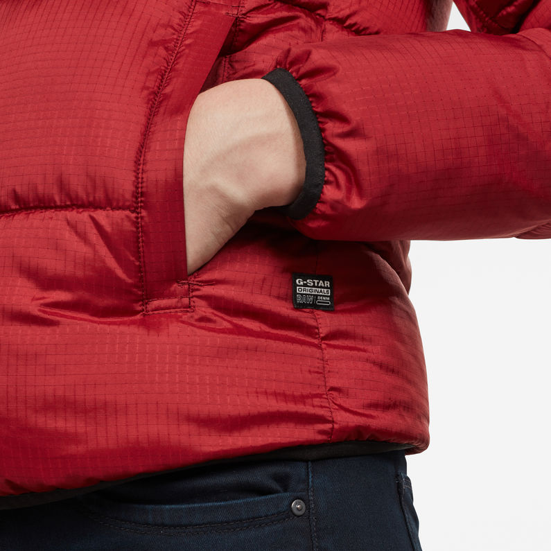 G-Star RAW® Surchemise Meefic Sundu Quilted Rouge detail shot