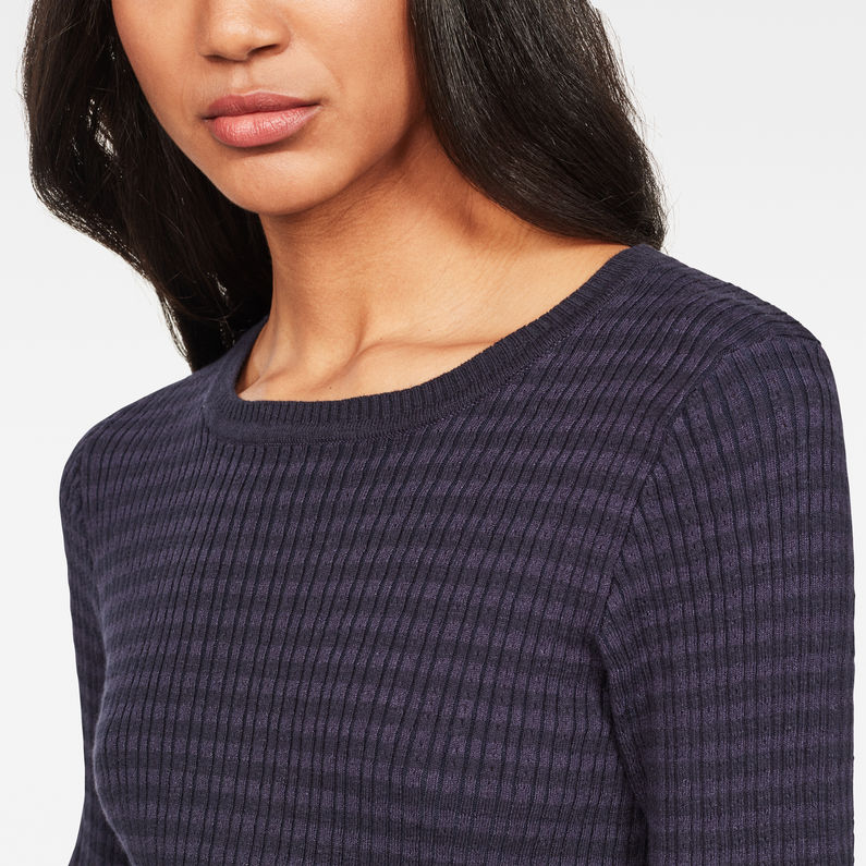 G-Star RAW® Camiseta Silber Knit Azul oscuro detail shot