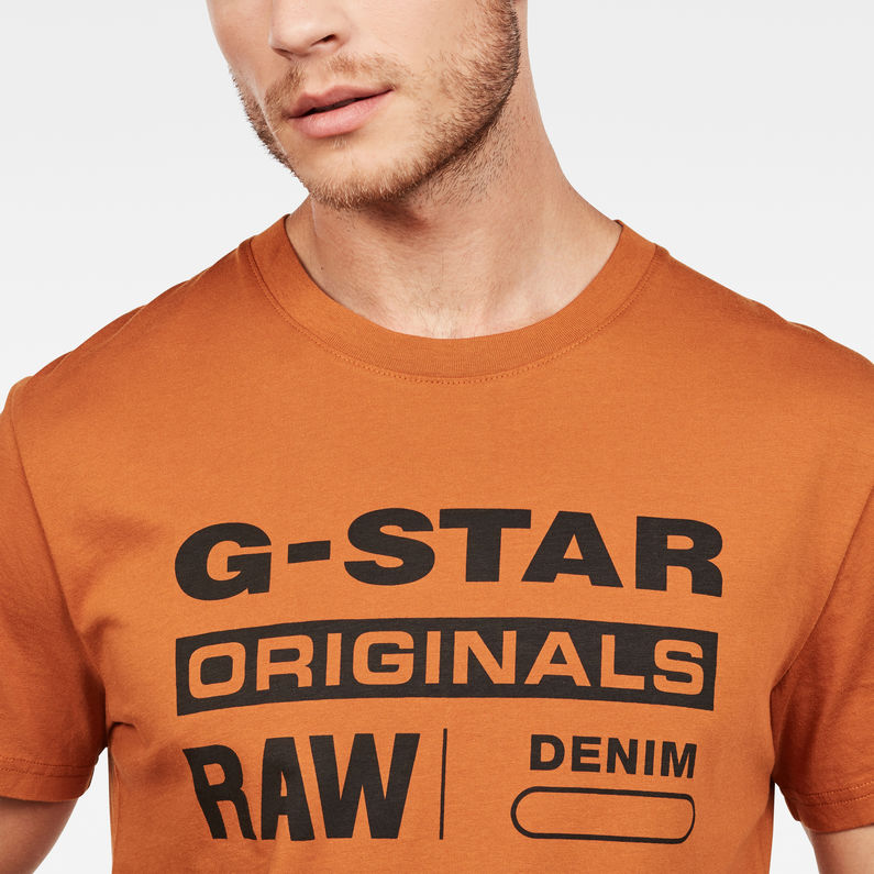 G-Star RAW® Graphic 8 T-Shirt Brown detail shot
