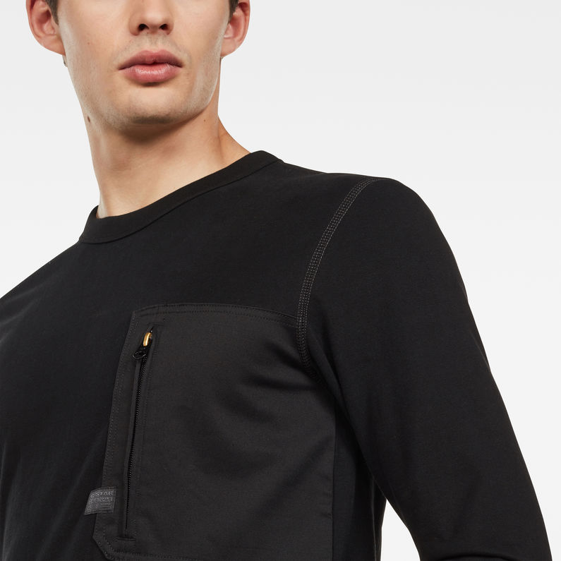 G-Star RAW® T-shirt Vehem Pocket Noir detail shot