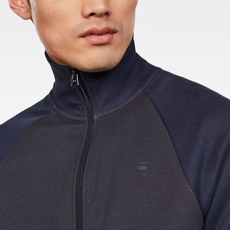 G-Star RAW® Jirgi Zip T-Shirt Bleu foncé detail shot