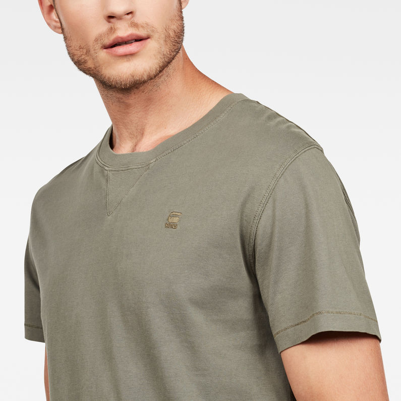 G-Star RAW® Earth Round Neck T-Shirt Grey detail shot