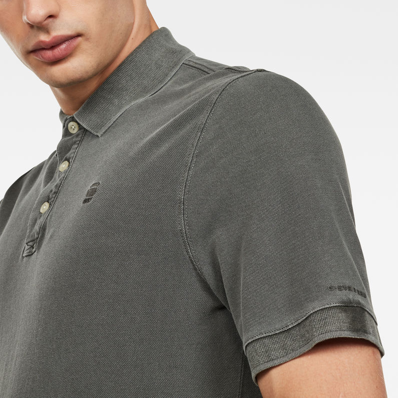 G-Star RAW® Polo Halite Gris detail shot