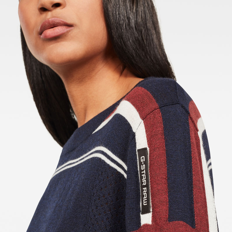 G-Star RAW® Siva Knitted Sweater Dark blue detail shot