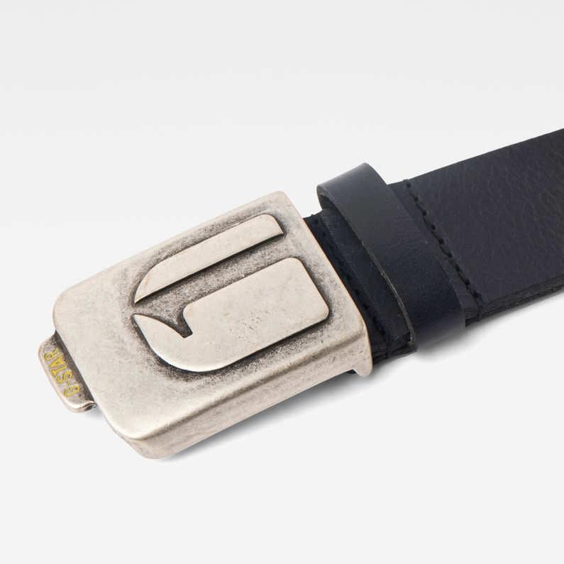 G-Star RAW® Cinturón Riv Logo Pin Negro detail shot buckle