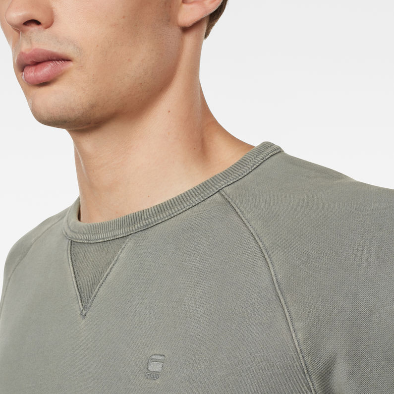 G-Star RAW® Sudadera Earth Core Raglan Gris detail shot