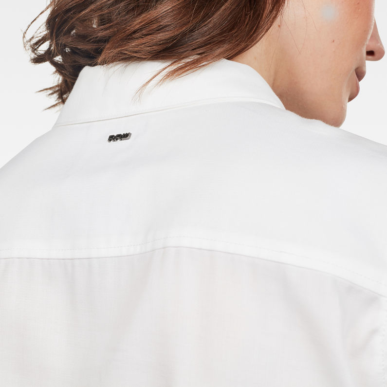 G-Star RAW® Camisa Syenite Slim Shirt Blanco detail shot