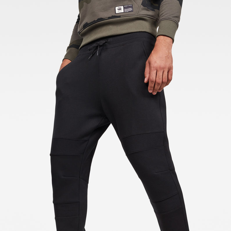 G-STAR® Motac Slim Tapered Sweatpants Black detail shot