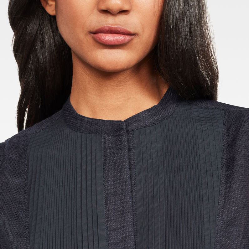 G-Star RAW® Pleated Bib Shirt Dark blue detail shot
