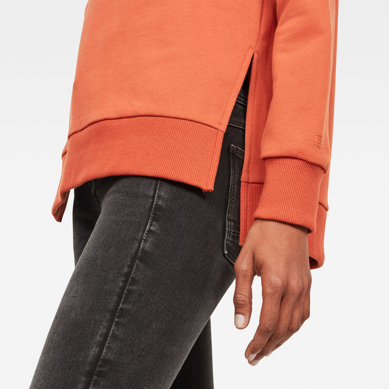 G-Star RAW® Graphic 22 Boyfriend Slit Sweater Orange detail shot