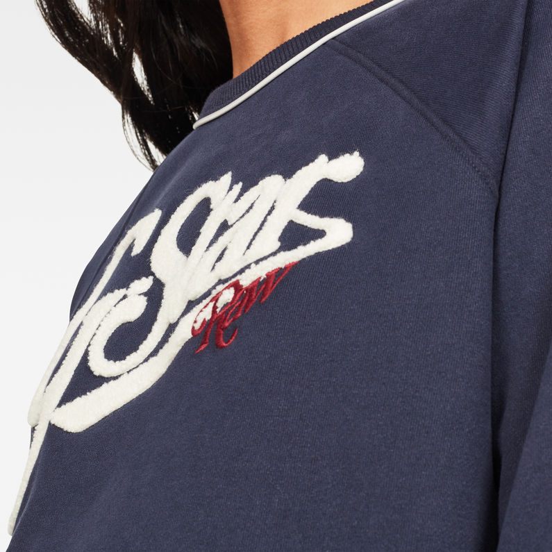 G-Star RAW® Sweat Graphic 21 Xzula Bleu foncé detail shot