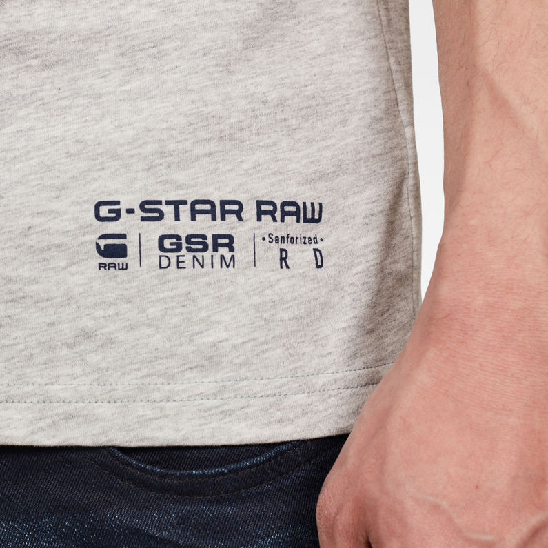 G-Star RAW® T-shirt Graphic 12 Slim Gris detail shot