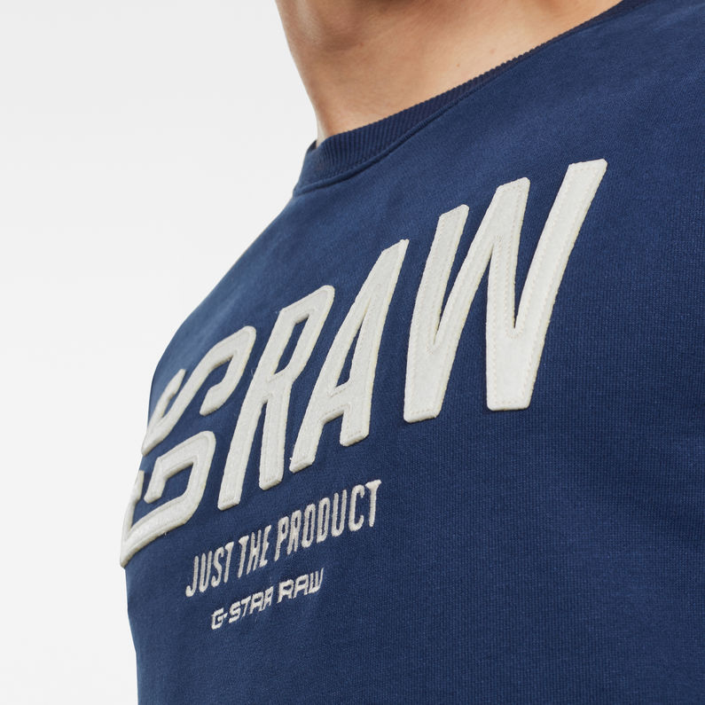 G-Star RAW® Graphic 17 Core Sweater Dark blue detail shot