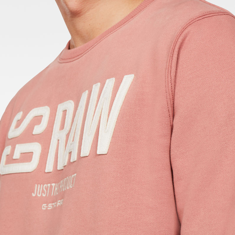 G-Star RAW® Sweat Graphic 17 Core Rose detail shot