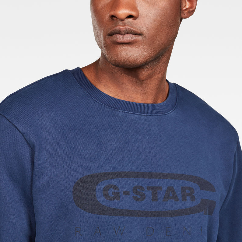 G-Star RAW® Sweat Graphic 18 Core Bleu foncé detail shot