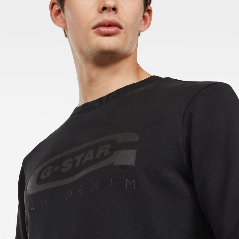 G-Star RAW® Graphic 18 Core Sweatshirt Schwarz detail shot