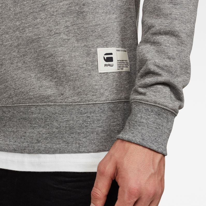 G-Star RAW® Graphic 15 Core Sweater Grey detail shot