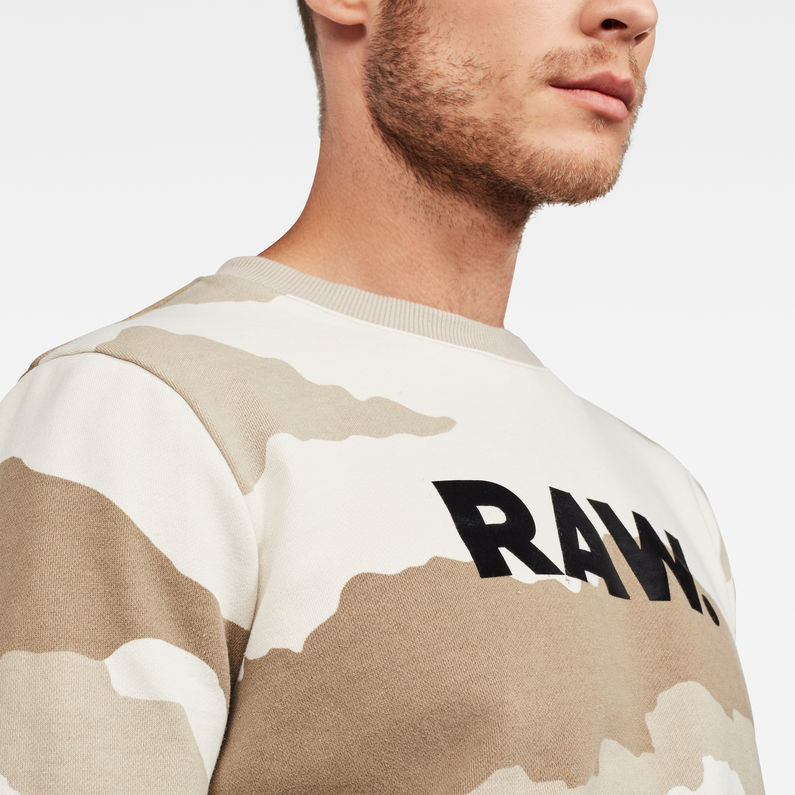 G-Star RAW® Graphic 19 Core Sweatshirt Beige detail shot