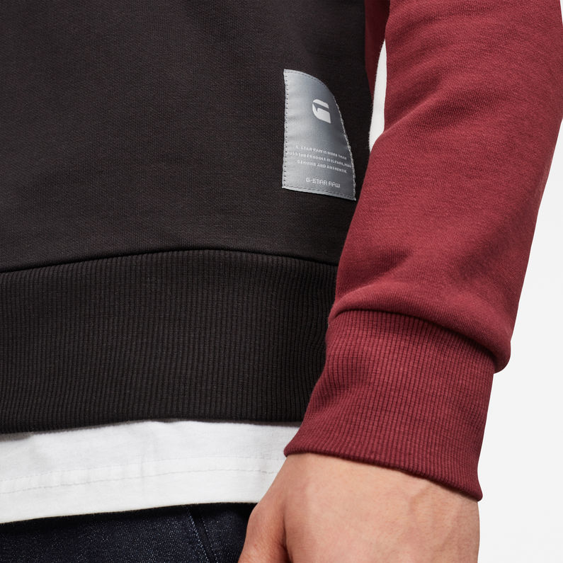 G-Star RAW® Swando New Block Sweater Red detail shot
