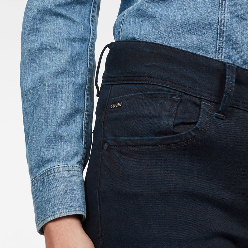 G-Star RAW® Lynn Mid Super Skinny Jeans Midden blauw detail shot