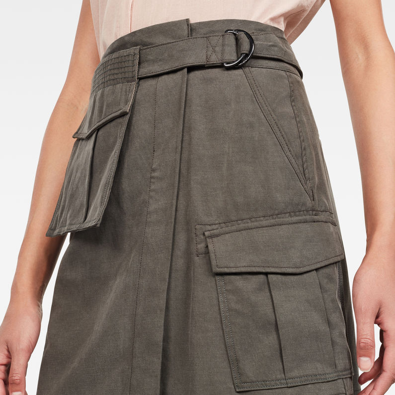 G-Star RAW® Rovic Wrap Cargo Skirt Grey detail shot