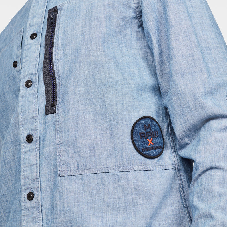 G-Star RAW® MAXRAW II Powel Slim Shirt Bleu moyen detail shot