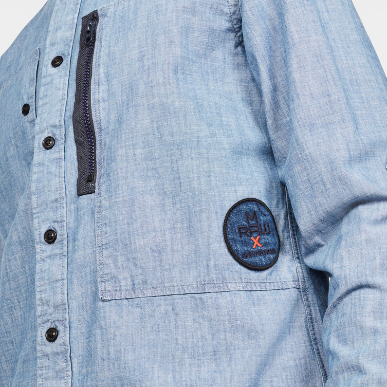 G-Star RAW® MAXRAW II Powel Slim Shirt Mittelblau detail shot