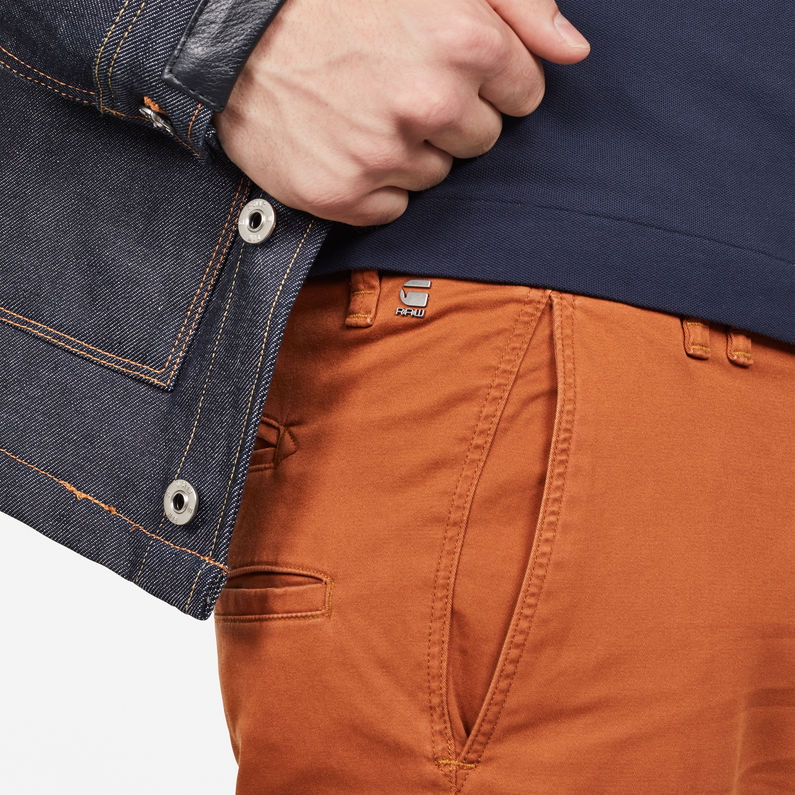 G-Star RAW® Vetar Slim Chino Brown detail shot