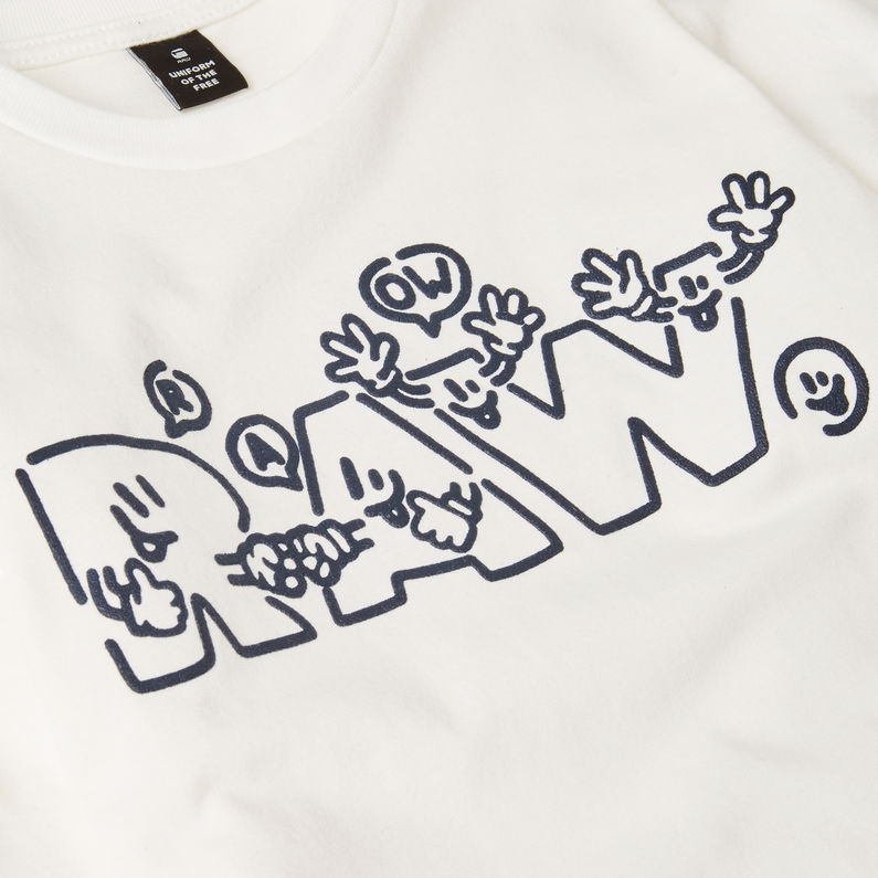 G-Star RAW® Graphic T-Shirt Beige detail shot