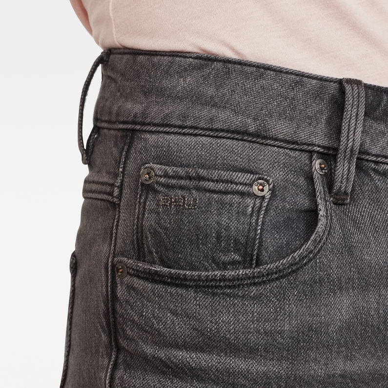 G-Star RAW® 3301 High Straight 90's Ankle Jeans Schwarz detail shot