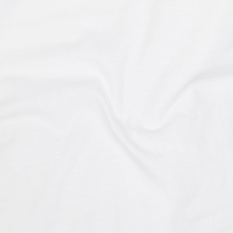 G-Star RAW® T-shirt Alkyne Slim U-Neck Blanc fabric shot