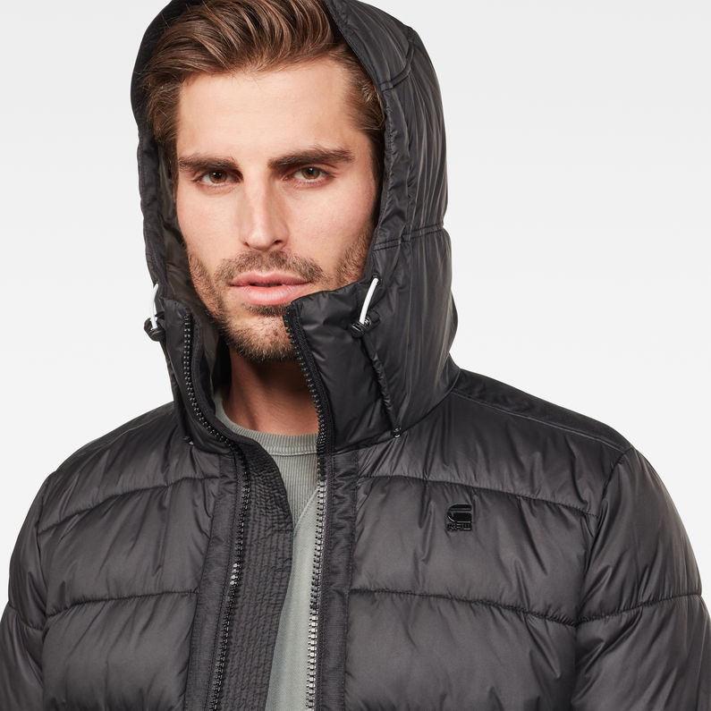 G-Star RAW® Veste Motac Quilted Hooded Noir detail shot
