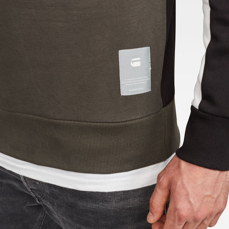 G-Star RAW® Sudadera Swando New Block Verde detail shot