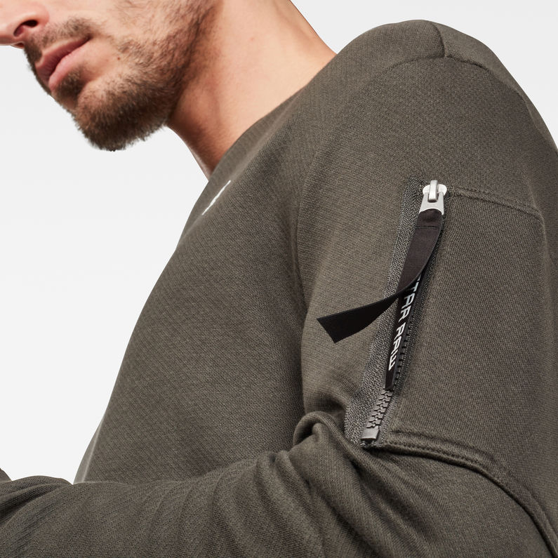 G-Star RAW® T-shirt Stalt Zip Pocket Relaxed Gris