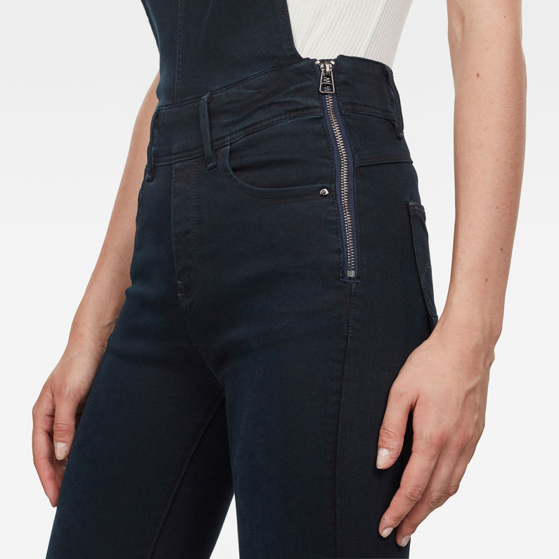G-Star RAW® Lynn High Waist Skinny Overal Midden blauw detail shot