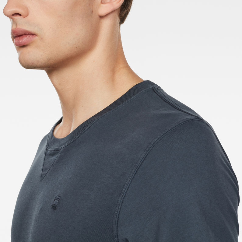 G-Star RAW® Earth Ronde Hals T-Shirt Donkerblauw detail shot
