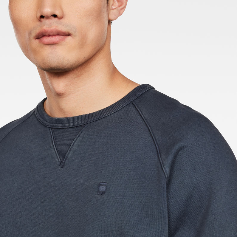 G-Star RAW® Sudadera Earth Core Raglan Azul oscuro detail shot