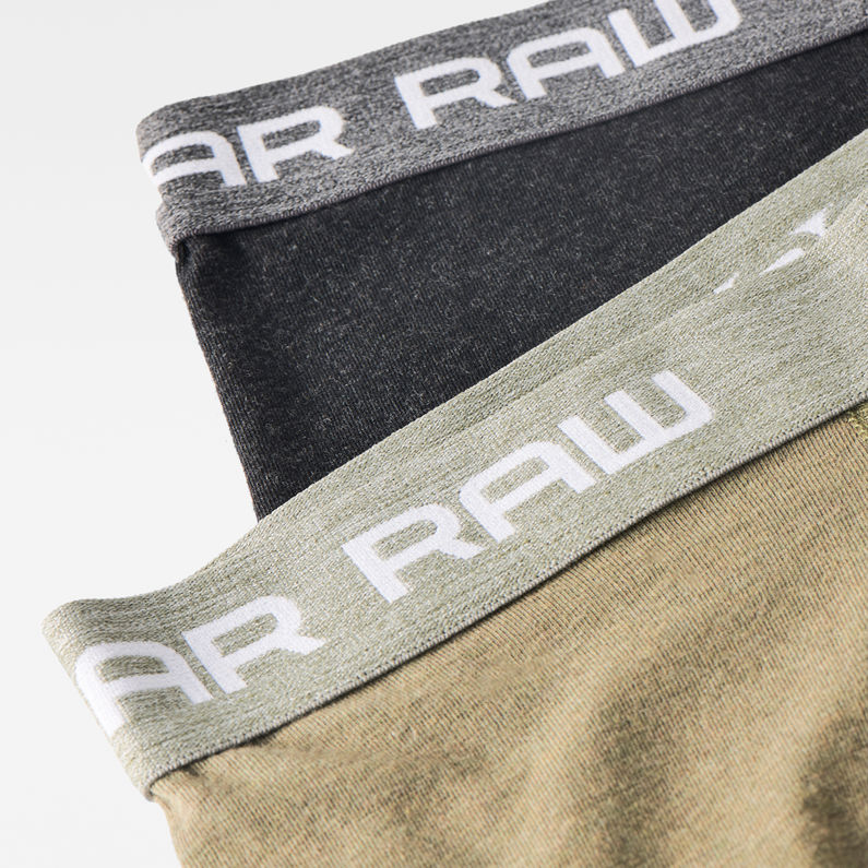 G-Star RAW® Classic Heather Trunks 2-Pack Green detail shot