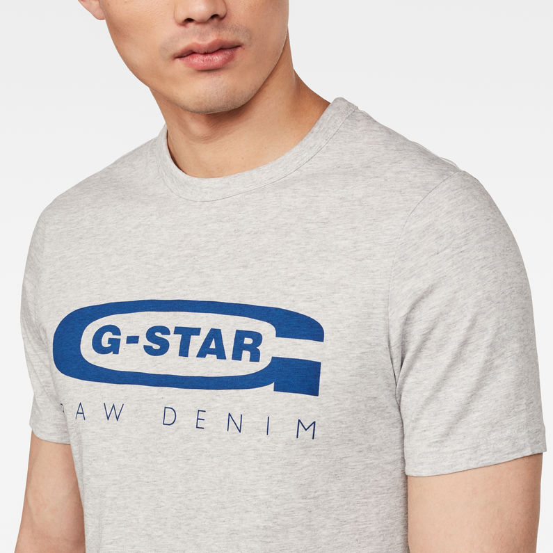 G-Star RAW® Graphic Logo 4 T-Shirt Gris detail shot
