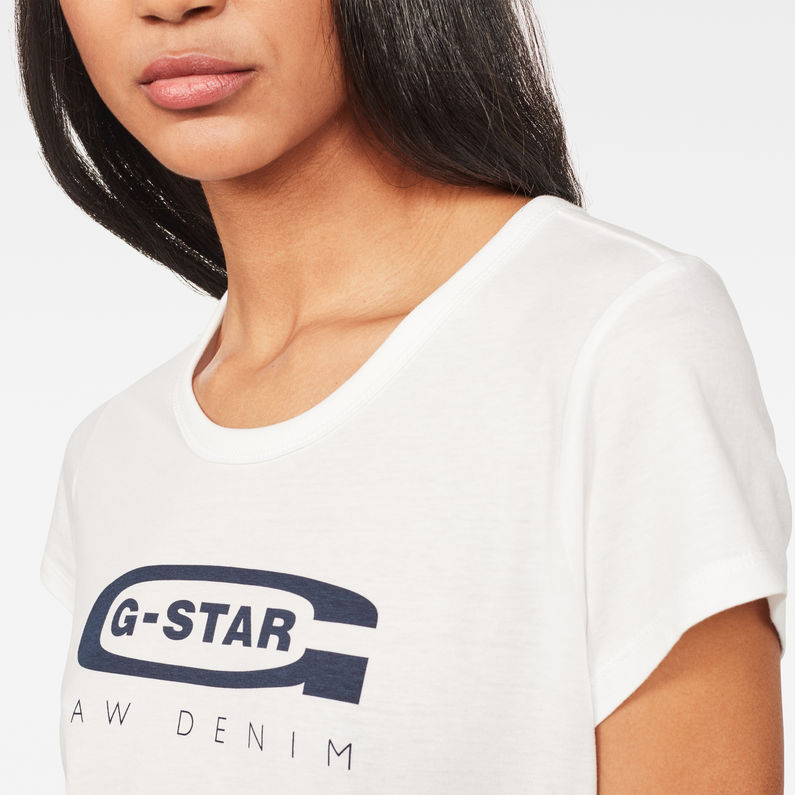 G-Star RAW® Graphic 20 Slim T-shirt White detail shot