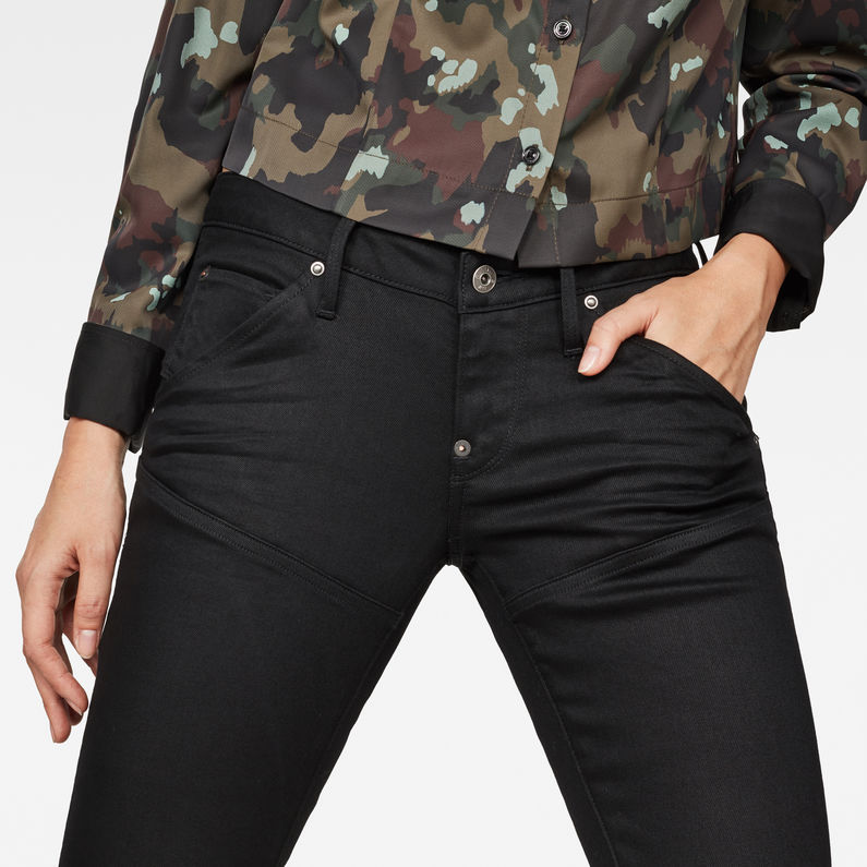 G-STAR® 5620 G-Star Elwood Heritage Embro Tapered Jeans Black