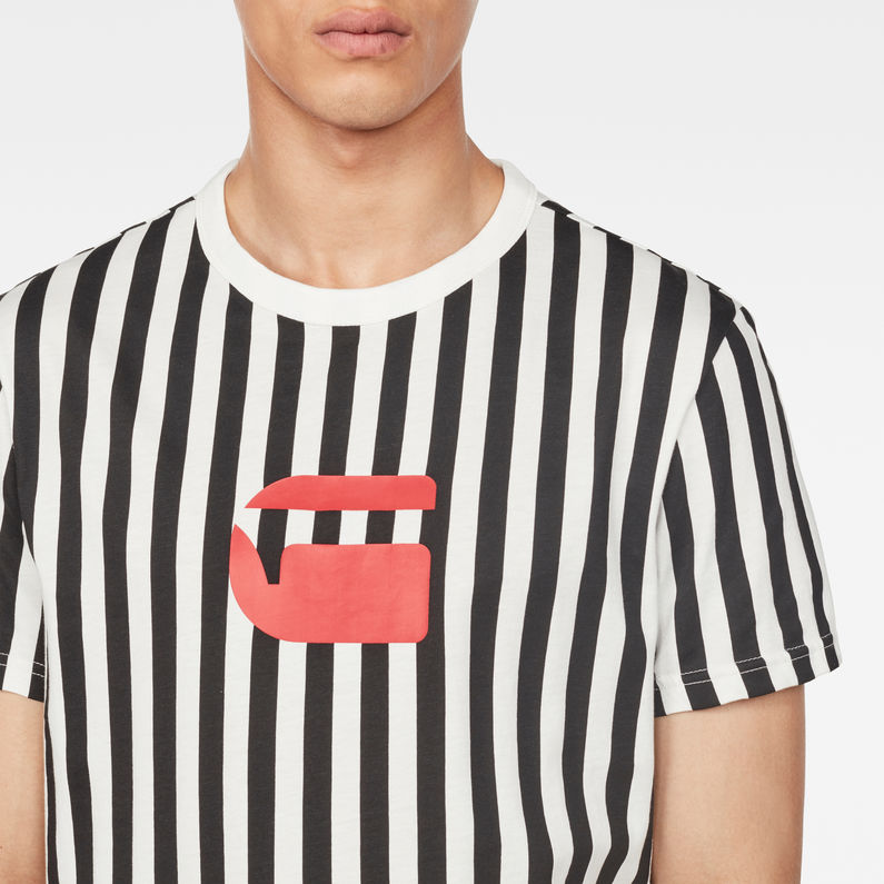 G-Star RAW® Hickory Stripe X25 Print T-Shirt Black detail shot