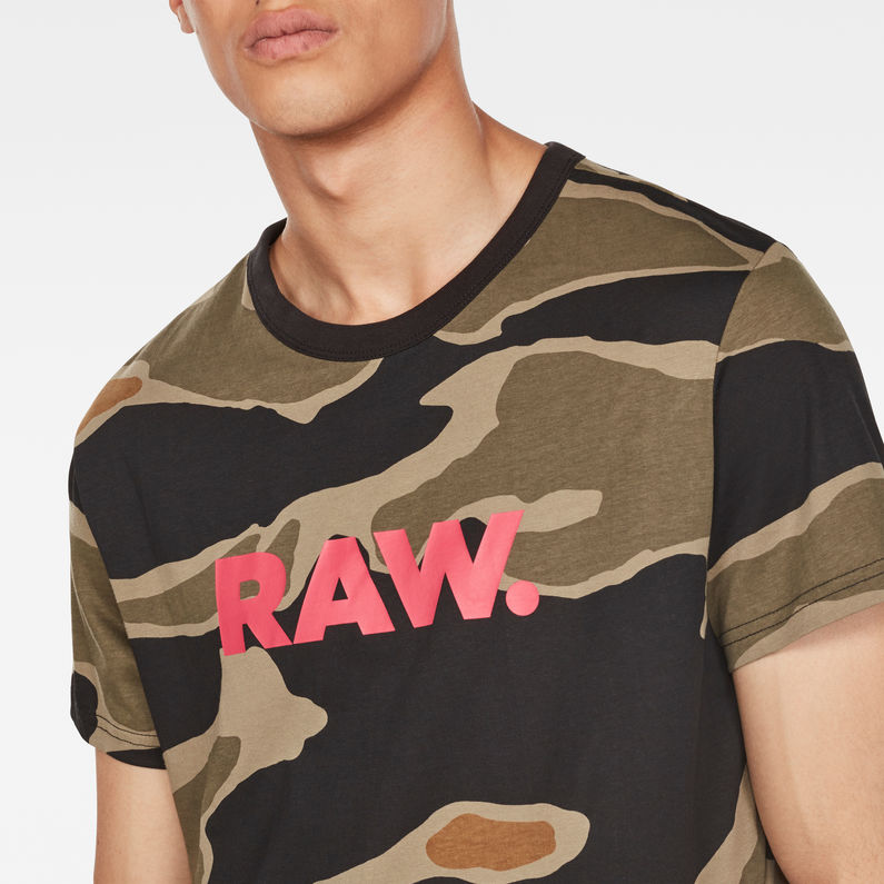 camouflage print t shirt